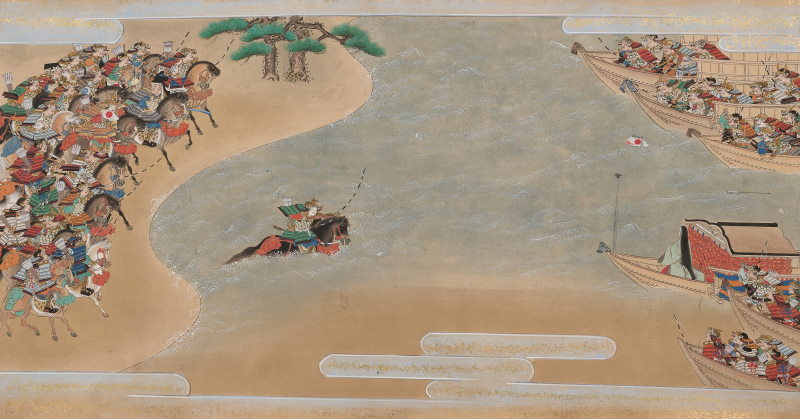 「平家物語絵巻 巻第11(上) 那須与一」