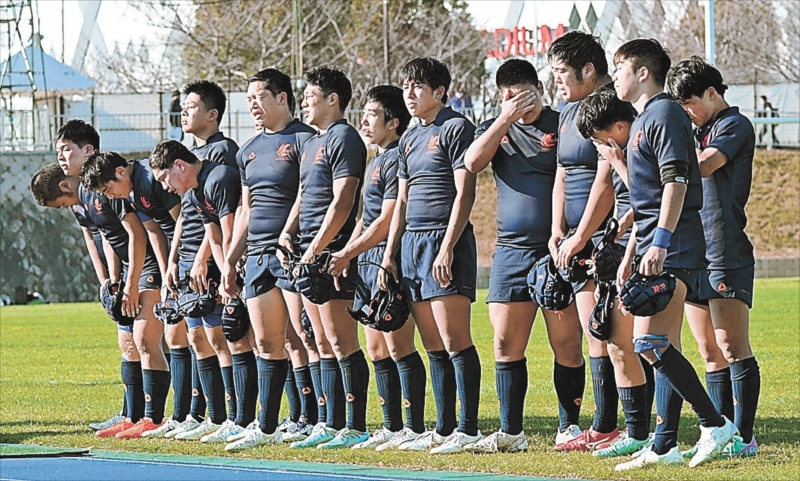 【学法福島―名護】花園での初勝利を挙げられず、悔し涙を流す学法福島フィフティーン
