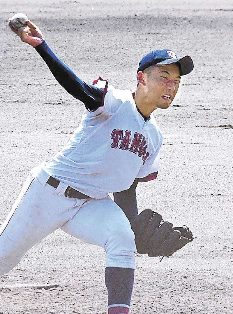 【田村―光南】3回から2番手で登板した田村の七海瑛。4回⅔を投げ6奪三振と力投した