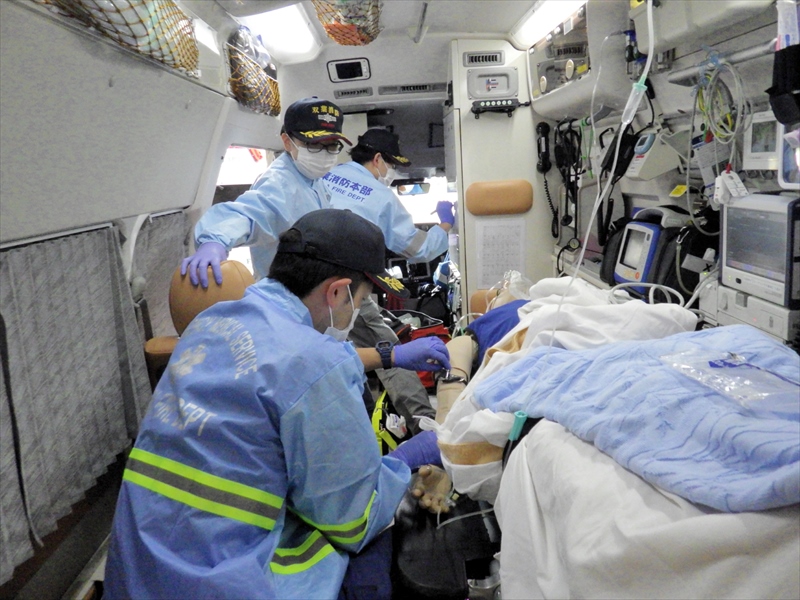 ふたば医療センター付属病院看護師が消防業務研修　福島県の双葉地方広域消防本部　連携強化、救急医療の向上目指す