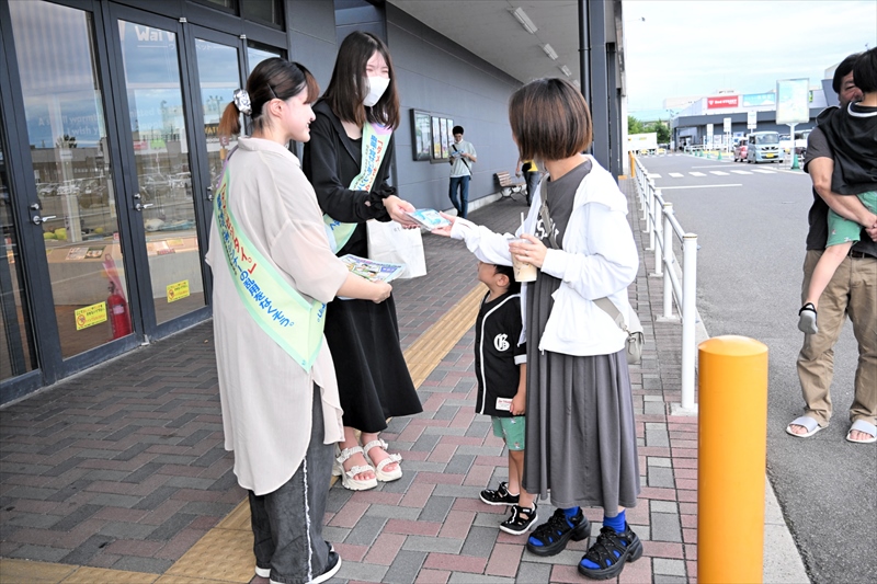 薬物乱用は「ダメ。ゼッタイ。」　福島県郡山市で街頭キャンペーン　奥羽大生ら約６０人が参加