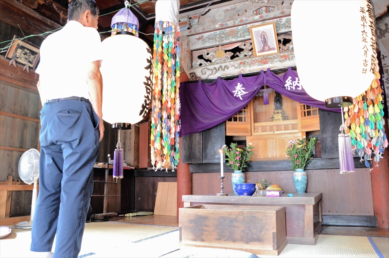「銅造聖観音菩薩立像」５年ぶりに公開　県重要文化財　福島県喜多方市関柴町の福聚寺で祭礼