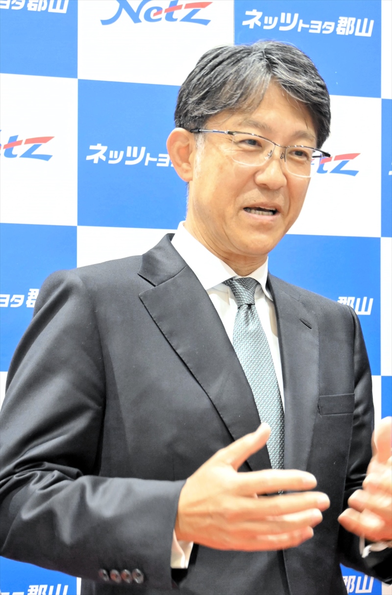 水素社会実現に向けて福島県との連携を強化する考えを示す佐藤社長