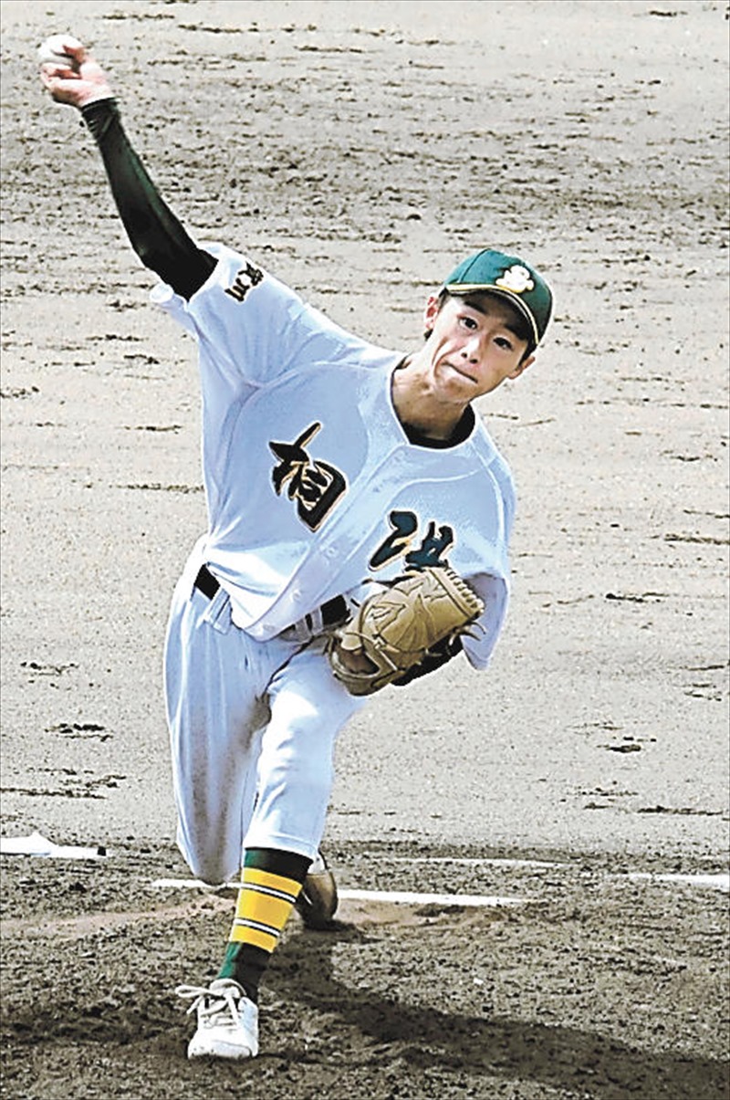 【須賀川桐陽―原町】先発し、5回を2安打無得点に抑えた須賀川桐陽の小美野