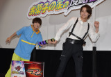 映画『仮面ライダーガヴ　お菓子の家の侵略者』映画大ヒット記念！バトンタッチイベントに参加した（左から）知念英和、今井竜太郎 （C）ORICON NewS inc.