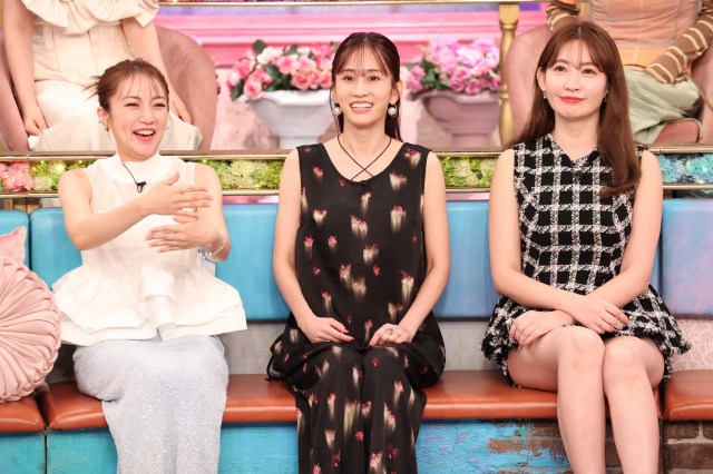 14日放送『トークィーンズ』出演する(左から)高橋みなみ、前田敦子、小嶋陽菜(C)フジテレビ