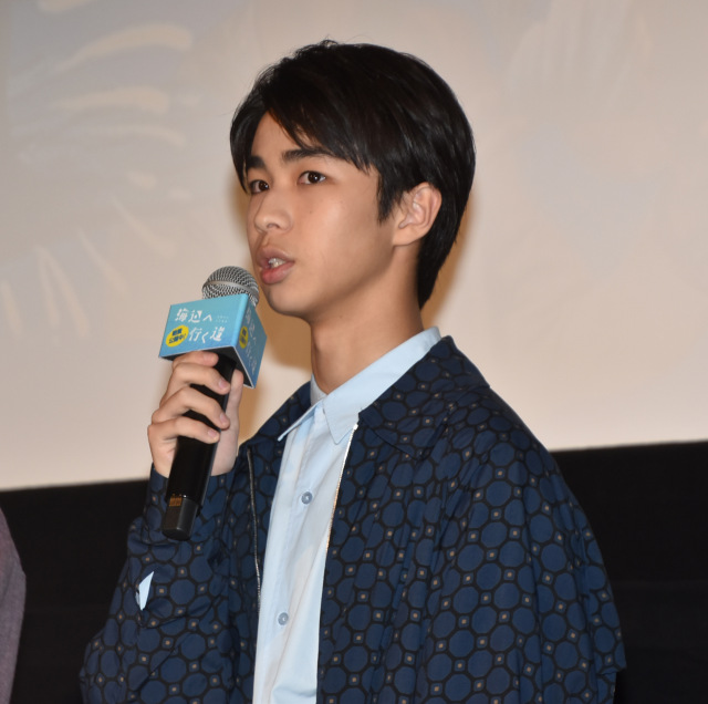 映画『海辺へ行く道』公開記念舞台あいさつに登壇した原田琥之佑 (C)ORICON NewS inc.