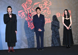 映画『THE オリバーな犬、(Gosh!!)このヤロウ MOVIE』舞台あいさつに登壇した（左から）オダギリジョー、池松壮亮、深津絵里 （C）ORICON NewS inc.